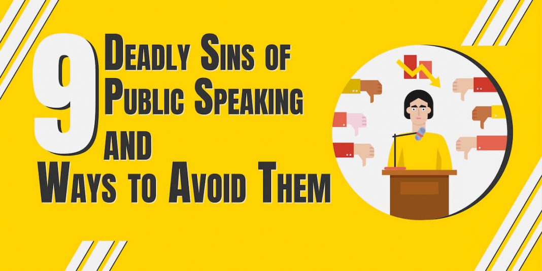 9 Sins of Public Speaking and Ways to Avoid Them