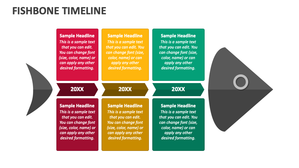 Fishbone Timeline PowerPoint and Google Slides Template PPT Slides