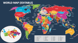 World Map (Editable) - Slide 2