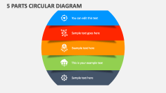 5 Parts Circular Diagram - Free Slide