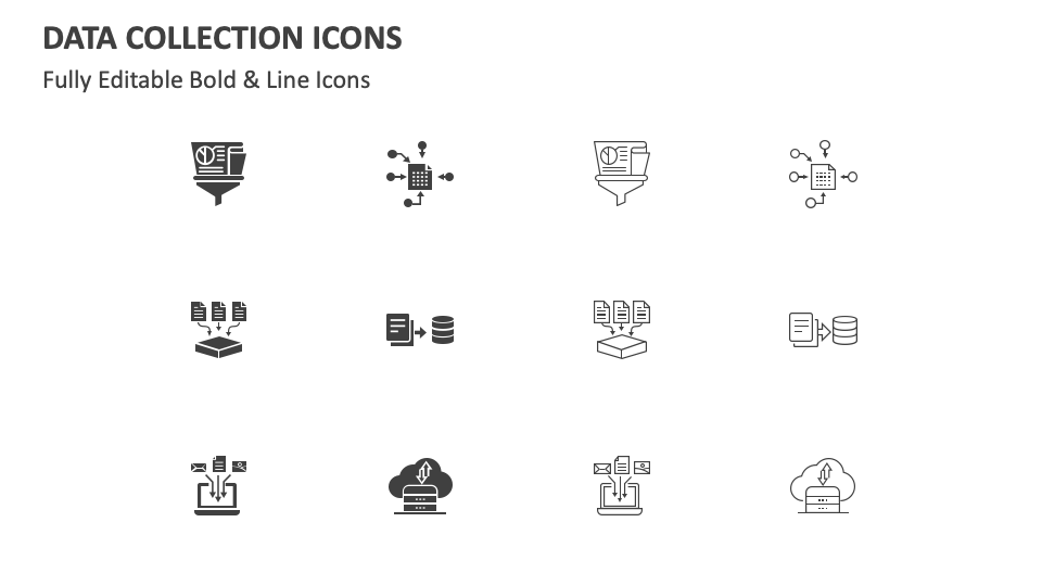 Data Collection Icons for PowerPoint and Google Slides - PPT Slides
