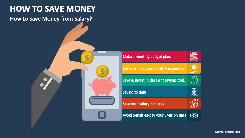 How to Save Money PowerPoint and Google Slides Template PPT Slides