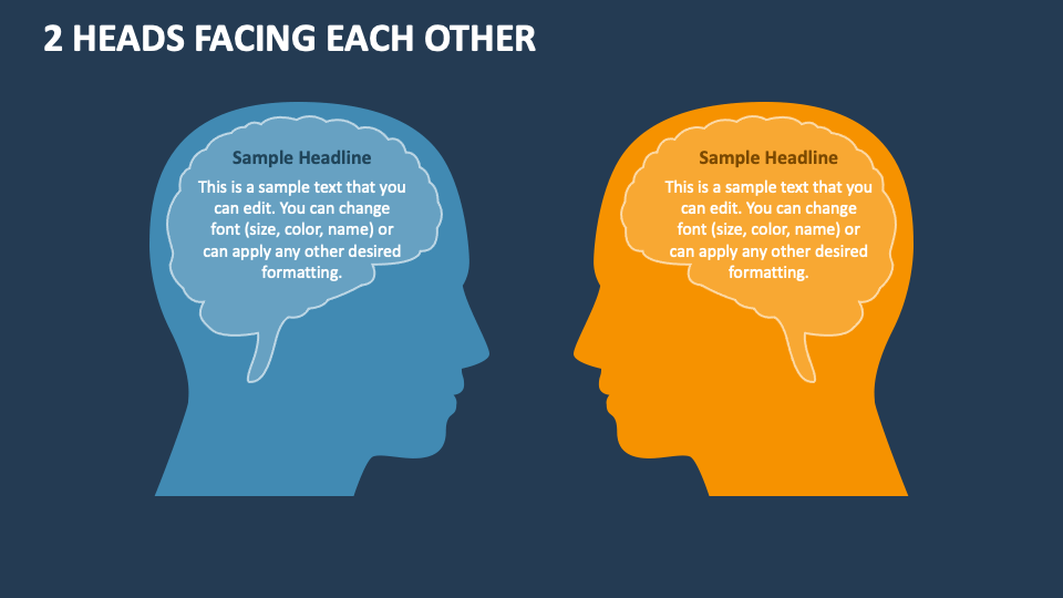 2 Heads Facing Each Other PowerPoint Presentation Slides PPT Template