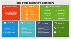 One Page Executive Summary - Slide 3