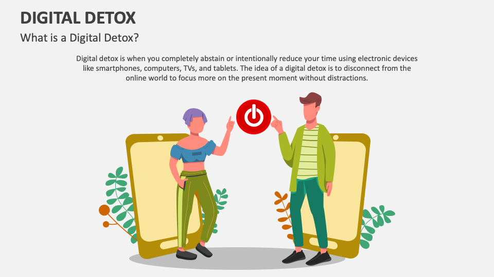 Digital Detox PowerPoint and Google Slides Template PPT Slides