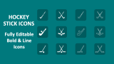 Hockey Stick Icons - Slide 1