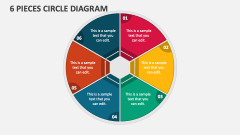 6 Pieces Circle Diagram - Slide