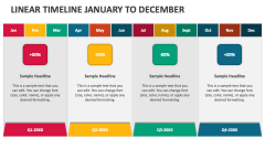 Linear Timeline January to December - Slide 1