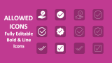 Allowed Icons for PowerPoint and Google Slides - PPT Slides