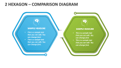 2 Hexagon - Comparison Diagram - Slide