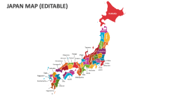 Japan Map (Editable) - Slide 1