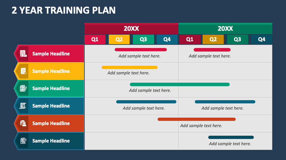 2 Year Training Plan PowerPoint and Google Slides Template - PPT