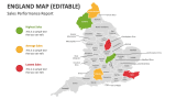 Sales Performance Report - England Map - Slide 3