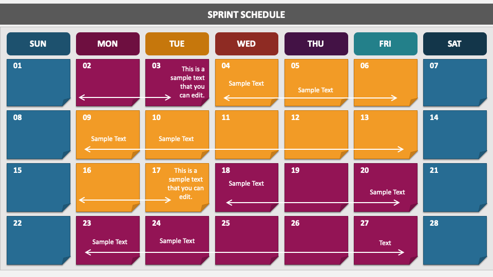 Sprint Schedule PowerPoint and Google Slides Template PPT Slides
