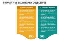 Primary Vs Secondary Objectives - Slide 1