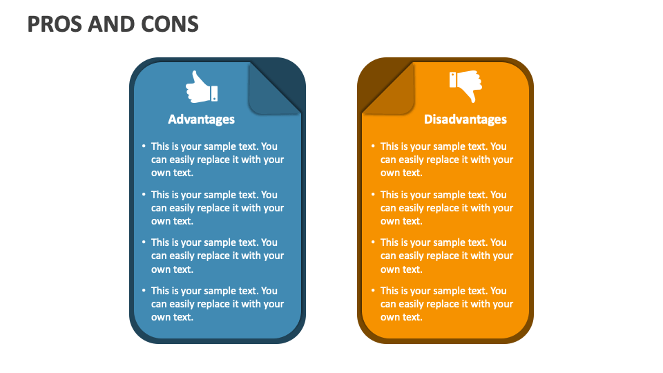 presentation of pros and cons