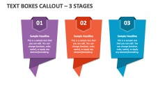 Text Boxes Callout - 3 Stages - Slide