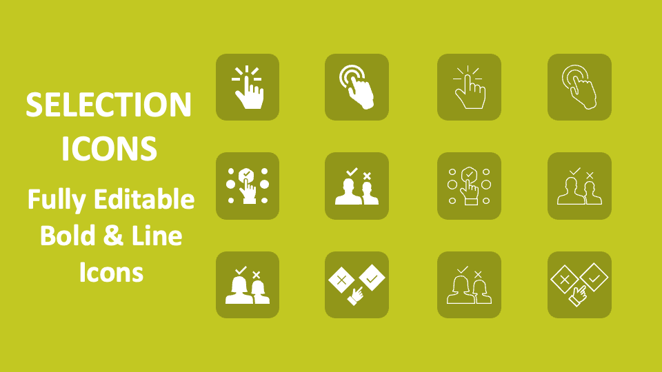 Selection Icons for PowerPoint and Google Slides - PPT Slides