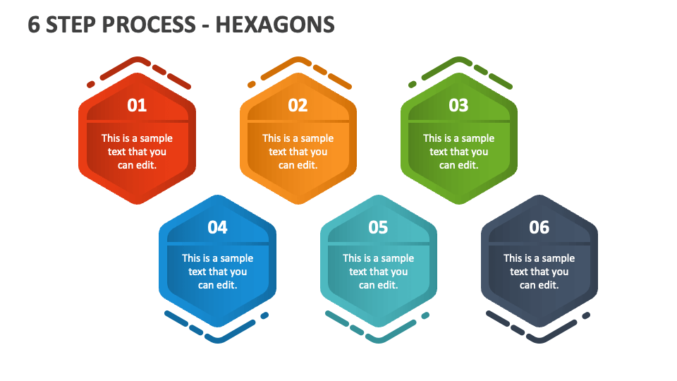 6 Step Process With Hexagons For Powerpoint Presentationgo Com Riset