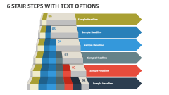6 Stair Steps with Text Options - Slide