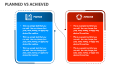 Planned Vs Achieved - Slide 1