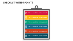 Checklist with 6 Points - Slide