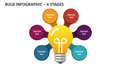 Bulb Infographic with 6 Stages - Free Slide