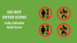 Do Not Enter Icons - Slide 1