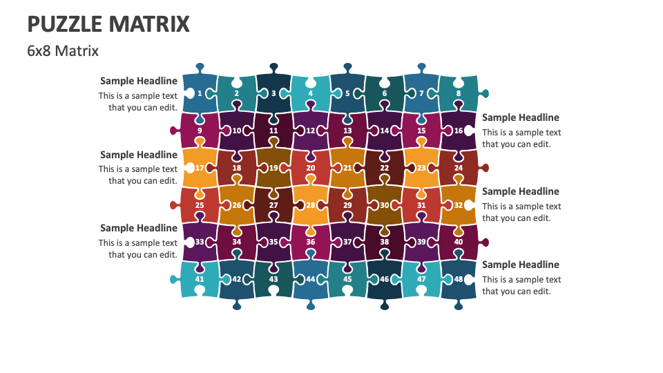 Puzzle Matrix PowerPoint Presentation Slides - PPT Template