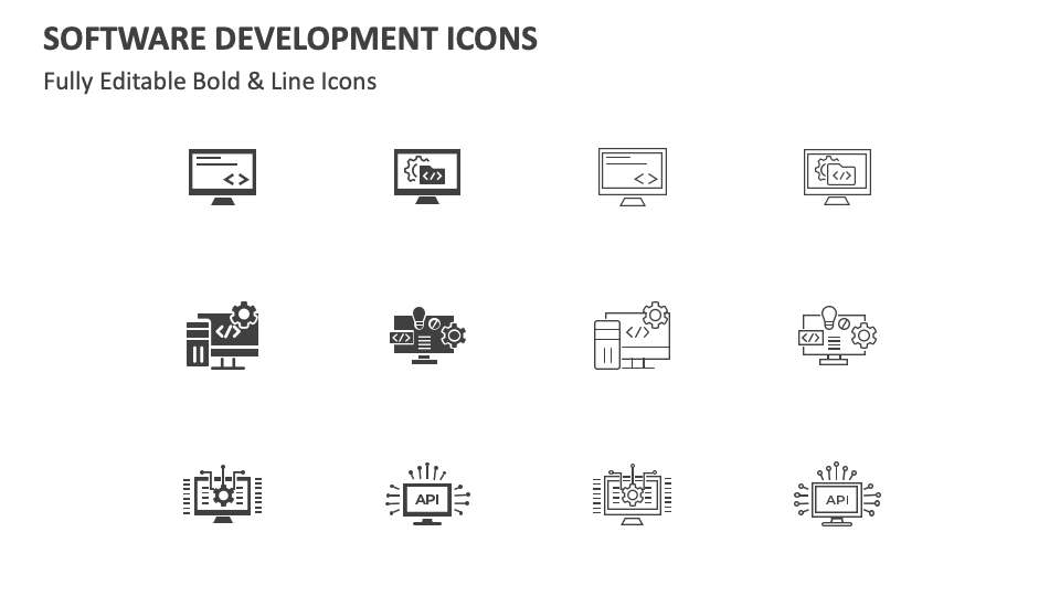 Software Development Icons for PowerPoint and Google Slides - PPT Slides