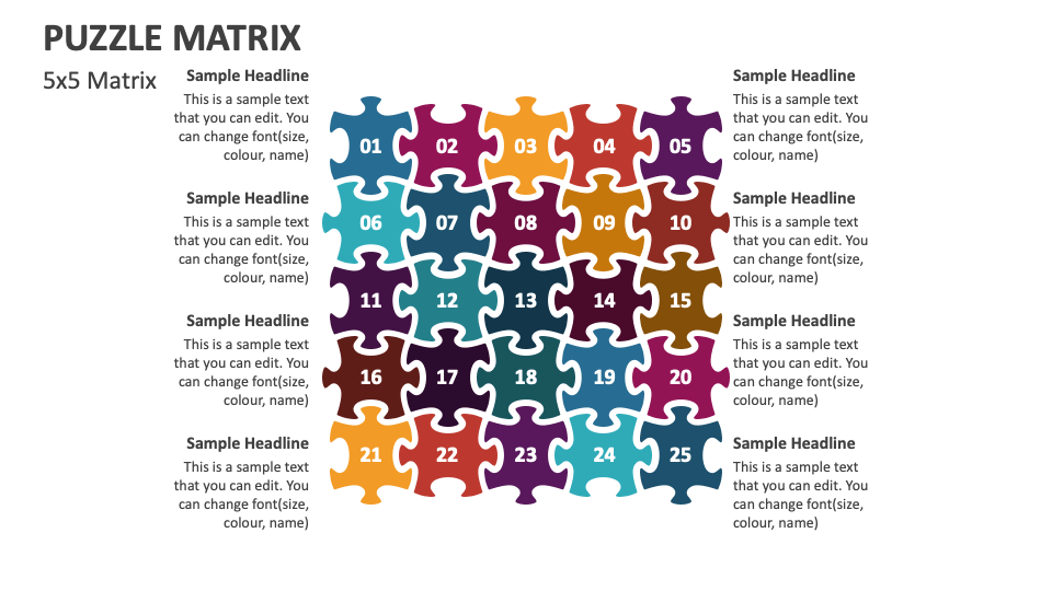 Puzzle Matrix PowerPoint Presentation Slides - PPT Template
