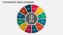 12 Segments Circle Diagram - Free Slide
