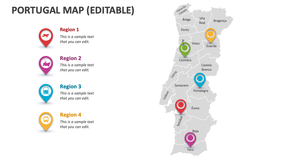 Portugal Map PowerPoint Presentation Slides - PPT Template