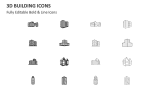 3D Building Icons - Slide 2