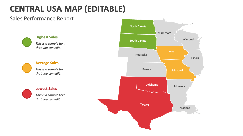 Central USA Map PowerPoint Presentation - Central Usa Map Slide3