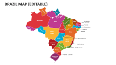 Brazil Map (Editable) - Slide 1