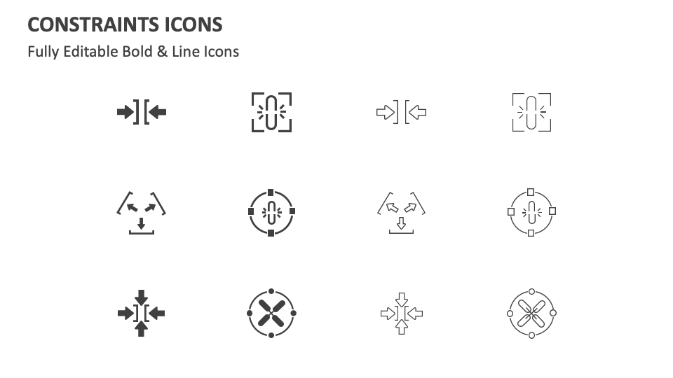 Constraints Icons for PowerPoint and Google Slides - PPT Slides