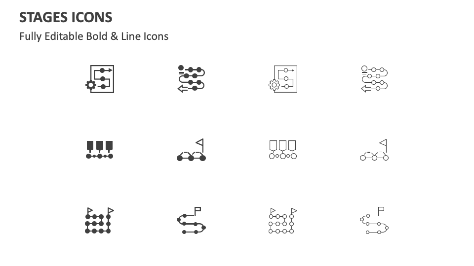 Stages Icons for PowerPoint and Google Slides PPT Slides