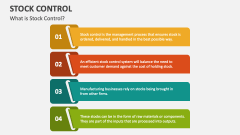 What is Stock Control - Slide 1