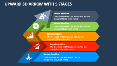 Free Upward 3D Arrow with 5 Stages