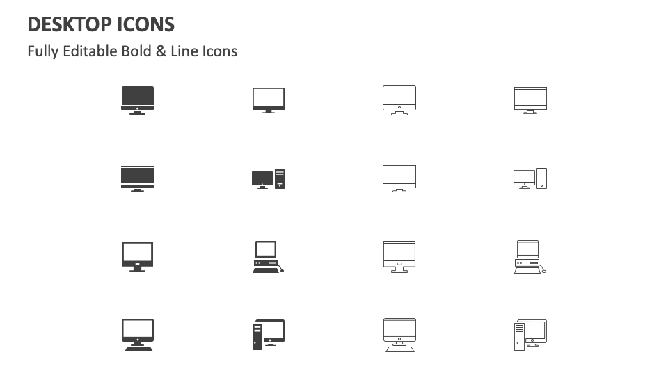 Desktop Icons for PowerPoint and Google Slides PPT Slides