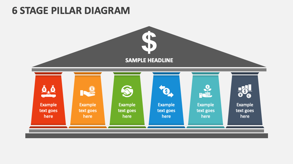Free 6 Stage Pillar Diagram PowerPoint Presentation Slides PPT Template