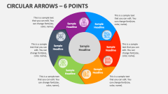 Circular Arrows - 6 Points - Slide