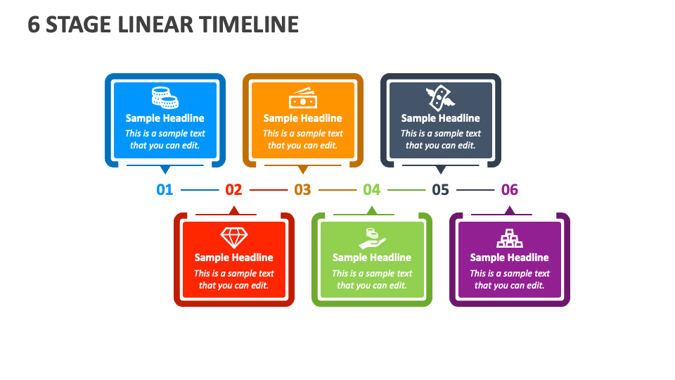 Free 6 Stage Linear Timeline PowerPoint Presentation Template - Google ...