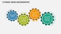 4 Stage Gear Infographic - Slide