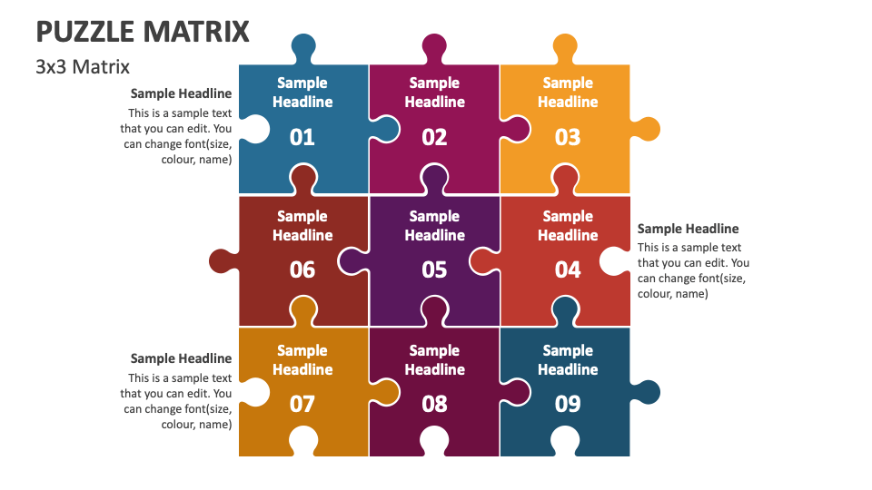 Puzzle Matrix PowerPoint Presentation Slides - PPT Template