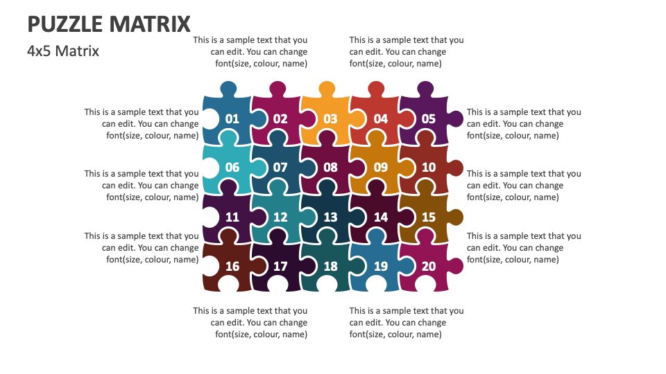 Puzzle Matrix PowerPoint Presentation Slides - PPT Template