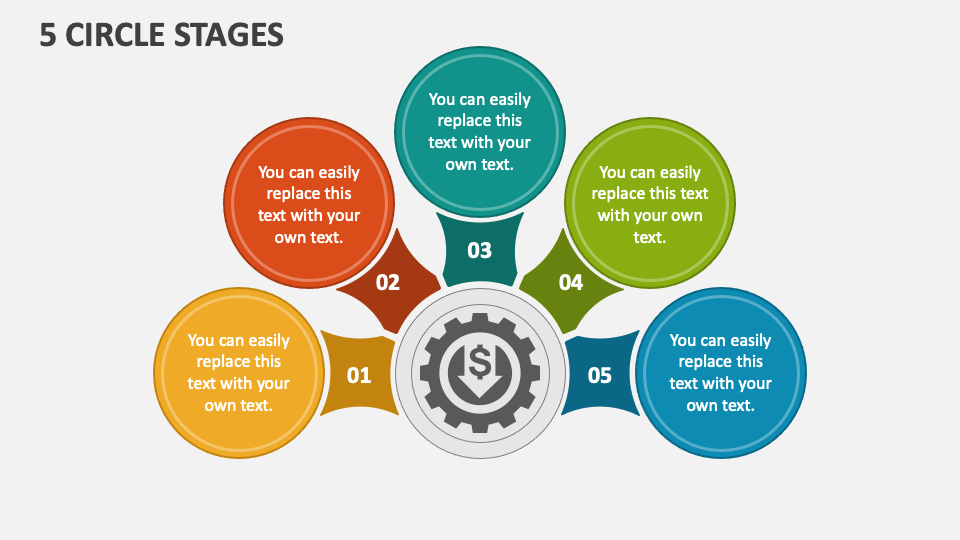 Free 5 Circle Stages PowerPoint Presentation Slides - PPT Template