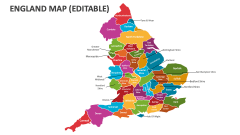 England Map (Editable) - Slide 1