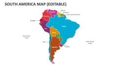 South America Map (Editable) - Slide 1